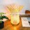 Trendy Bamboo Rattan Table Lamp Wicker Lampshade with Wooden Base Vietnam Manufacturer