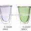 CE/EU/FDA/SGS/LFGB HIGH QUALITY DOUBLE WALL COLORED GLASS /DOUBLE WALL WINE GLASS /DOUBLE WALL GLASS CUP