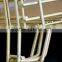 Large storage mesh steel container with 4 wheel