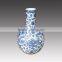 Home decorative ceramic vase with blue and white color