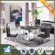 Fashionable circle marble top dining table with marble turnplate