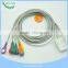 High quality ECG M1673A snap type 3 leadwires ECG cable