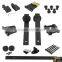 Made in China iron plating black household wooden door roller track for sliding door