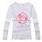 Round neck t shirts wholesale stretch 95 cotton 5 spandex t shirts women