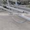 Hot dip galvanized and powder coating round conical steel street lighting poles with double arms