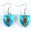 Handmade High Quality Round Selling Amber Stone Earrings