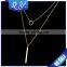 2 layer gold long chain necklace jewelry