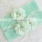 Mint Green Wedding Garter,Set With Toss Garter In Mint,Bridal Garter With Chiffon Blossoms