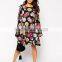 OEM Service Supply Elegant Floral Print Maternity Dress Maxi Plus Size