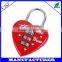 Hot sale high quality 3 digital love digital lock/love heart shaped padlock                        
                                                Quality Choice