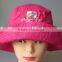 100% cotton high quality embroidery girl bucket hat,wide brim bucket hat