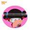 Menufacture Cute Soft Pvc Bespoke Coasters Girl Silicone Mats Pink girl Pads