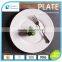 Wholesale cheap white ceramic dinner round plate for home restaurant