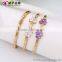 elegant simple flower chain charm 18k jewelry bracelet