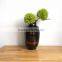 high quality wide mouth black ceramic vase