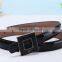 new korea style ladies and women double diamond buckle patent leather slim waist belt for decoration