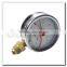 High quality 80mm black steel brass internal gauge pressure thermometer