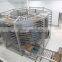 Motorized plastic modular belt spiral conveyor/powered screw conveyor