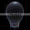 3D Optical Illusion Ball Ballet Night Lamp Night Light 10 Colorful LEDs Ultra-thin Acrylic Light Panel AA Battery or DC 5V