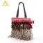 2016 handbag china suppliers canvas shoulder bag women fringe tassel bag