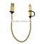 Colorful 2 in 1 Micro Usb Data Cable, Macro Usb Cable for Samsung Charge Supplier's Choice