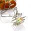 2016 Spring Novelty Luminous Stone Pendant Necklace Wire Wrapped Engraved Name Stone Pendant