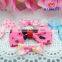 custom printed hair bow with elastic band kids hair ribbon bows