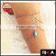 Alloy Leaf with Turquoise stone shoulder Arm Chain jewelry Body Chain RD11338