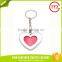 wholesales custom metal heart shape keychain