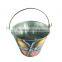 Custom Full Color Logo 5L Metal Beer Bucket, Galvanized Metal Ice Bucket
