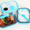 Portable 2 layer Silicone Collapsible Lunch Box With Handle Food Carrier Container