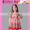 2016 cartoon printed Princess baby little queen dresses latest design baby little girls dresses