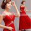 Wholesale Fashion Design Red Sexy Formal Beaded Evening Dress High Quality Sleeveless Red Sexy Formal Beaded Evening Dress