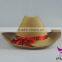 Khaki Cowboy Hat Setting Cap With Red Ribbon