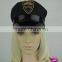 Black Police Officer Hat Uniform Caps Cosplay Hat for Children