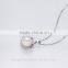9-10mm AAA Button 925 Silver Cat Shaped Animal Print Pearl Pendant