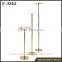 windown showcase Decoration Dirty Gold Electroplating Glossy Stainless Steel Exhibition Display Stand