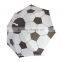 Automatic open long arm outdoor sunny rain umbrella with football color