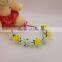 9 rose flower headband with adjustable ribbons,beautiful mixed colorful flower hairband headband