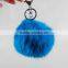 2015 New Fashionable Rabbit pom pom fur ball for keychain