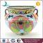 YSfp0010 Handprint antique flower pot with colorful designs