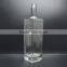 700ml clear thick base square alocohol glass bottle with screw top