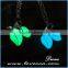 Wholesale Leaf Pendants Necklace Glow in the Dark Necklace With Luminous Stone
