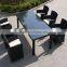 rattan dining set with rectangle table and chairs outdoor furniture