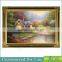 Wall Decor Village Scenery Oil Painting On Canvas