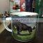 2017 souvenir gift color changing enamel mug with OEM
