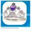 new designed toy from icti factory hair accessory for party cute girls hair tiaras crown toy with blue dismonds