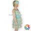 Fashion Style Baby Dress Aqua & Gold Lace Dress Cute Baby Girl Party Dress