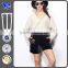ladies casual warm pure dark blue velvet shorts