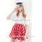best selling girls campus high waist red or blue plaid skirt customized